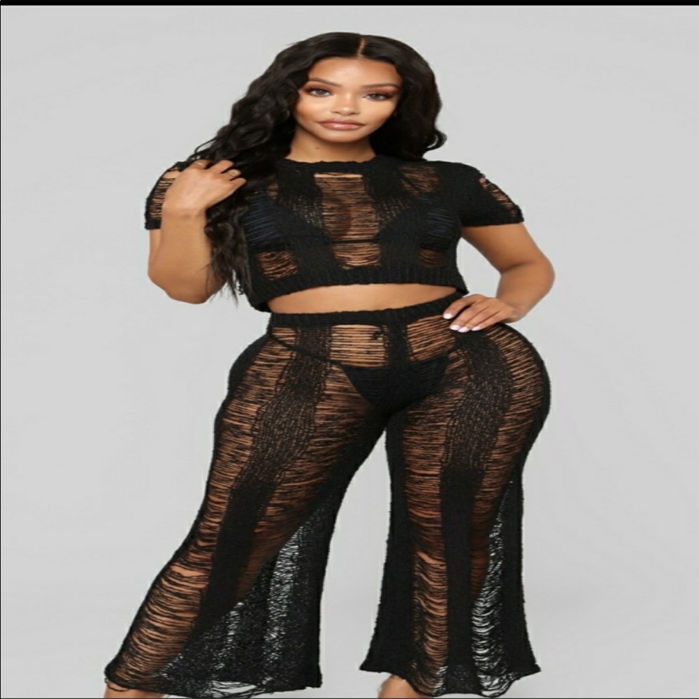 Private Paradise Cover up- black